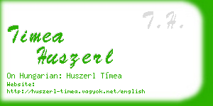 timea huszerl business card